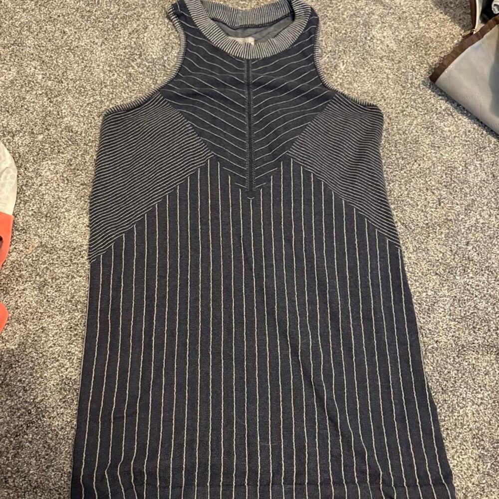 Athleta black with white vertical